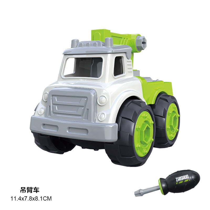 Wholesale Children's Disassembly and Assembly Sanitation Dump Truck Sliding Garbage Truck Set DIY Toys
